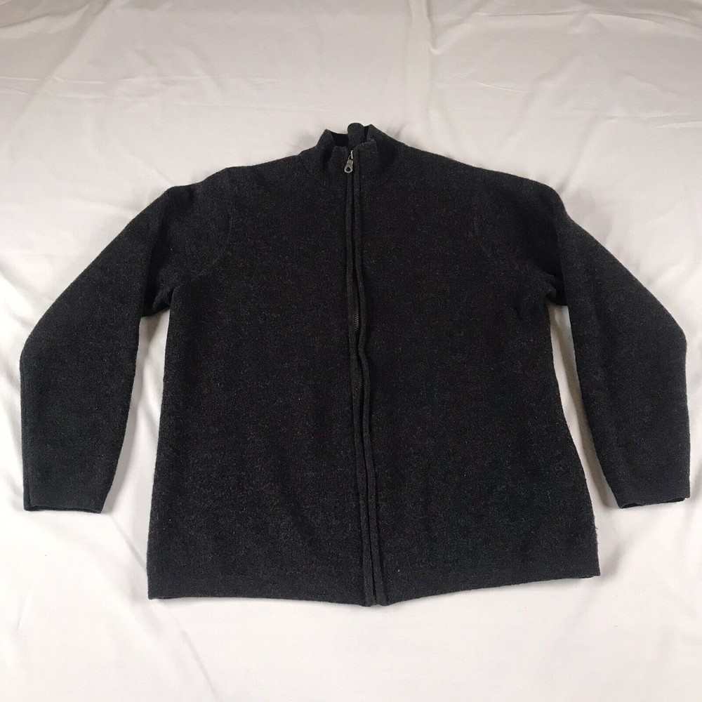 Eddie Bauer Merino Wool full zip sweater Womens Large